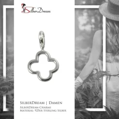 SilberDream 925 Charm Blüte Armband Silber Anhänger FC3128
