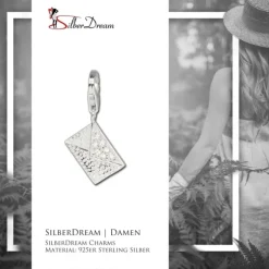 SilberDream 925 Charm Briefumschlag Armband Anhänger FC3094W