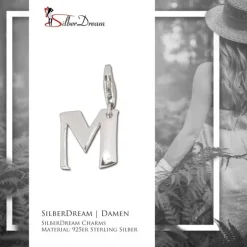 SilberDream 925 Charm Buchstabe M Silber Armband Anhänger FC70M
