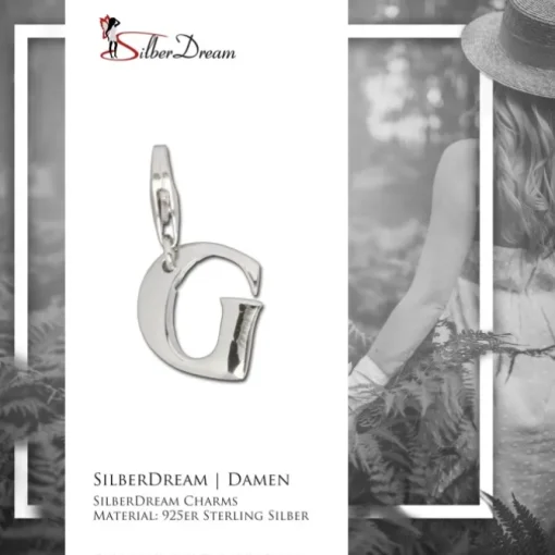 SilberDream 925 Charm Buchstabe G Silber Armband Anhänger FC70G