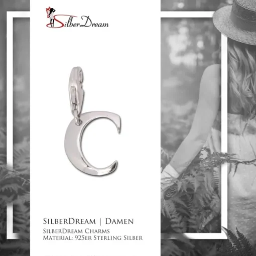 SilberDream 925 Charm Buchstabe C Silber Armband Anhänger FC70C