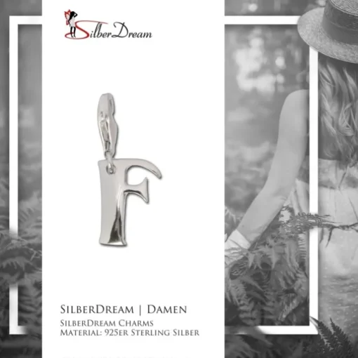 SilberDream 925 Charm Buchstabe F Silber Armband Anhänger FC70F
