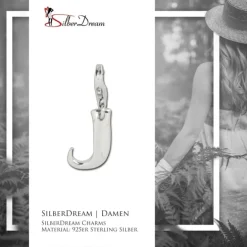 SilberDream 925 Charm Buchstabe J Silber Armband Anhänger FC70J