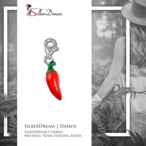SilberDream 925 Charm Chili Armband Anhänger Silber FC3021