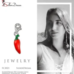 SilberDream 925 Charm Chili Armband Anhänger Silber FC3021