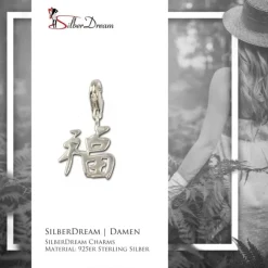 SilberDream 925 Charm Chin. Glück Armband Anhänger FC3009