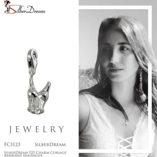 SilberDream 925 Charm Corsage Armband Anhänger FC3123