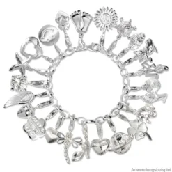 SilberDream 925 Charm Elfe Zirkonia weiß Armband Anhänger FC240W