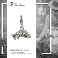 SilberDream 925 Charm Fische Sternzeichen Anhänger FC7103