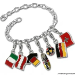 SilberDream 925 Charm Flagge Schweiz Armband Anhänger FC703