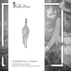 SilberDream 925 Charm Flügel Armband Ketten Anhänger FC803