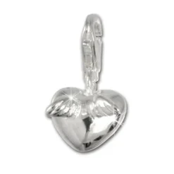SilberDream 925 Charm Flügelherz Armband Anhänger FC3071