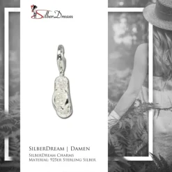 SilberDream 925 Charm FlipFlop weiß Armband Anhänger FC217W