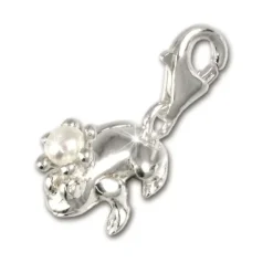 SilberDream 925 Charm Frosch Krone Armband Anhänger FC219W
