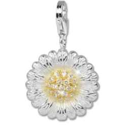 SilberDream 925 Charm Gerbera Armband Ketten Anhänger FC4118