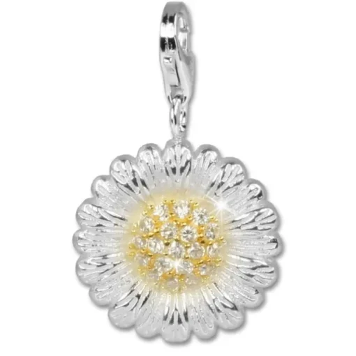 SilberDream 925 Charm Gerbera Armband Ketten Anhänger FC4118