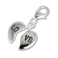 SilberDream 925 Charm Herz LOVE Armband Anhänger Silber FC3008
