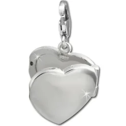 SilberDream 925 Charm Herz Medaillon Armband Anhänger FC3006