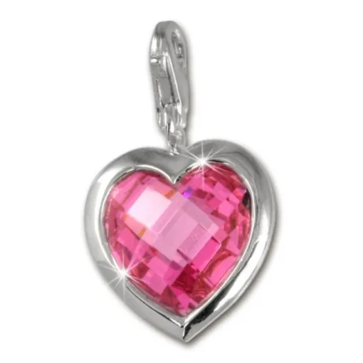 SilberDream 925 Charm Herz pink Armband Anhänger FC210P
