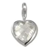 SilberDream 925 Charm Herz weiß Armband Anhänger FC210W
