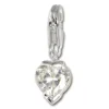 SilberDream 925 Charm Herzchen weiß Armband Anhänger FC208W