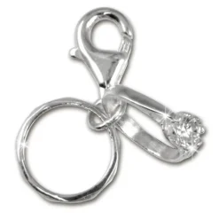 SilberDream 925 Charm Hochzeitsringe Armband Anhänger FC229W