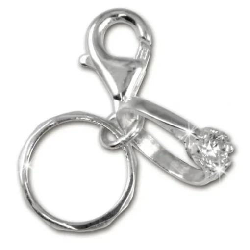 SilberDream 925 Charm Hochzeitsringe Armband Anhänger FC229W