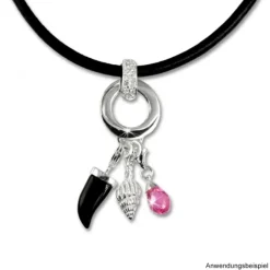SilberDream 925 Charm Horn braun Armband Anhänger FC212N