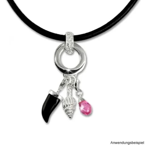 SilberDream 925 Charm Horn braun Armband Anhänger FC212N