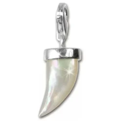 SilberDream 925 Charm Horn weiss Armband Anhänger FC212W