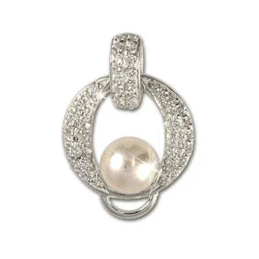 SilberDream 925 Charm Ketten Verbinder Zirkonia Perle FC0071W