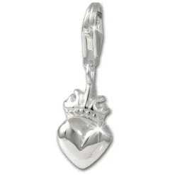SilberDream 925 Charm Kronen Herz Armband Anhänger FC3061
