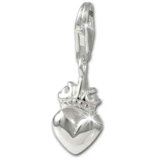 SilberDream 925 Charm Kronen Herz Armband Anhänger FC3061