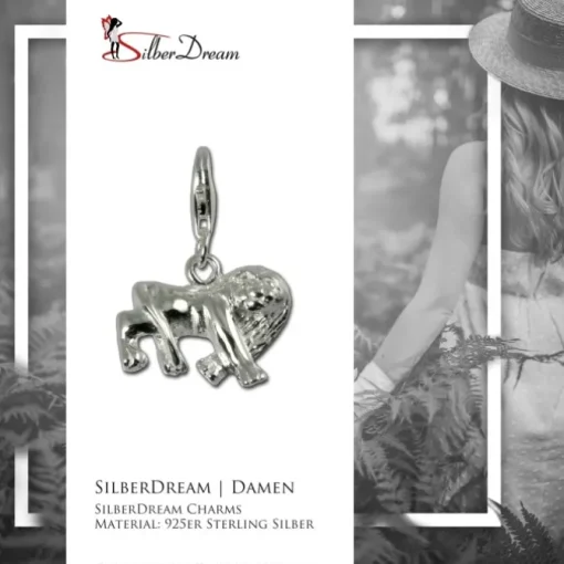 SilberDream 925 Charm Löwe Sternzeichen Anhänger FC7108