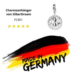 SilberDream 925 Charm Muster Ball Armband Ketten Anhänger FC801