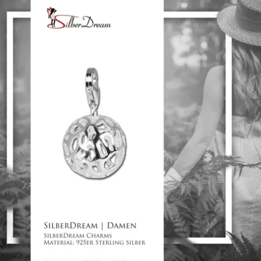 SilberDream 925 Charm Muster Ball Armband Ketten Anhänger FC801