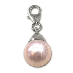 SilberDream 925 Charm Perle rosa Armband Anhänger FC211A