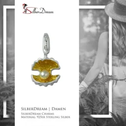 SilberDream 925 Charm Perlenmuschel Armband Anhänger FC230Z