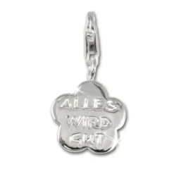 SilberDream 925 Charm Plakette Gut Armband Anhänger FC3068