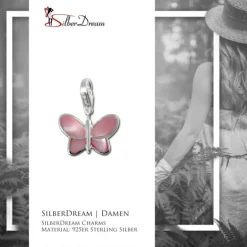 SilberDream 925 Charm Schmetterling pink FC1041P