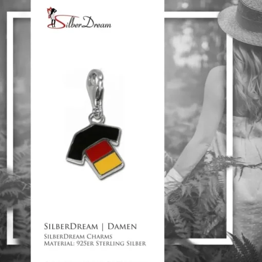 SilberDream 925 Charm Trikot Deutschland Armband Anhänger FC701
