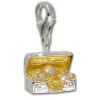 SilberDream 925 Charm Truhe gold Armband Anhänger FC227WZ