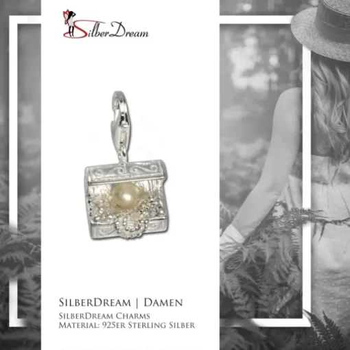 SilberDream 925 Charm Truhe silber Armband Anhänger FC227W