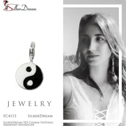 SilberDream 925 Charm YinYang Armband Anhänger FC4113
