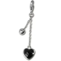 SilberDream 925 Charm Zirkonia Herz Ketten Armband Anhänger FC4102