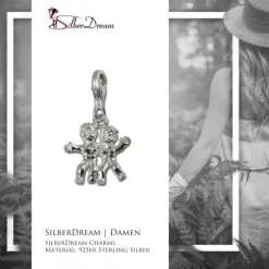 SilberDream 925 Charm Zwilling Sternzeichen Anhänger FC7106