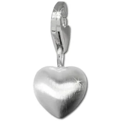 SilberDream 925 Silber Charm Herz matt Armband Anhänger FC3108