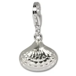 SilberDream 925 Silber Charm Muschel groß Armband Anhänger FC607