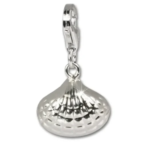 SilberDream 925 Silber Charm Muschel groß Armband Anhänger FC607