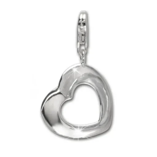 SilberDream 925 Silber Charm Herz Armband Anhänger FC3012